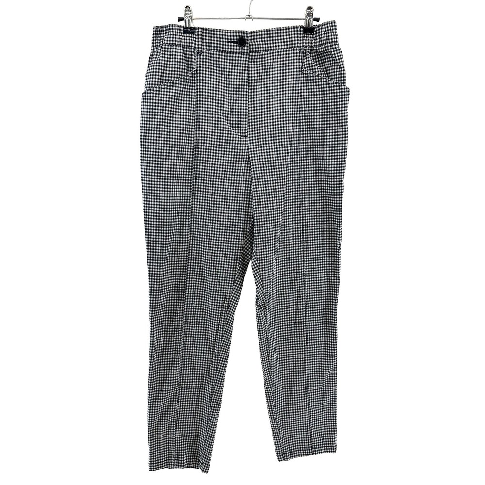 URBAN OUTFITTERS Gingham Check Dress Pants • Large • black white • boho chic